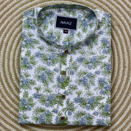 Leaf Print - Floral White 212